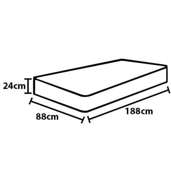 Encontraproduto.com.br - Colchão Solteiro Probel Oregon com Euro Pillow e Molas Prolastic Light 24x88x188 cm – Bege/Marrom