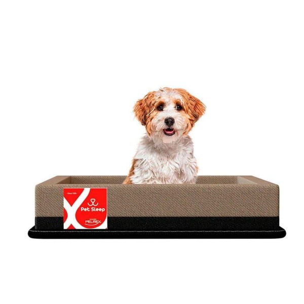 Colchão PET Cachorro / Gato Grande  Sleep Foam Marrom/Preto (100x80x10) - Pelmex