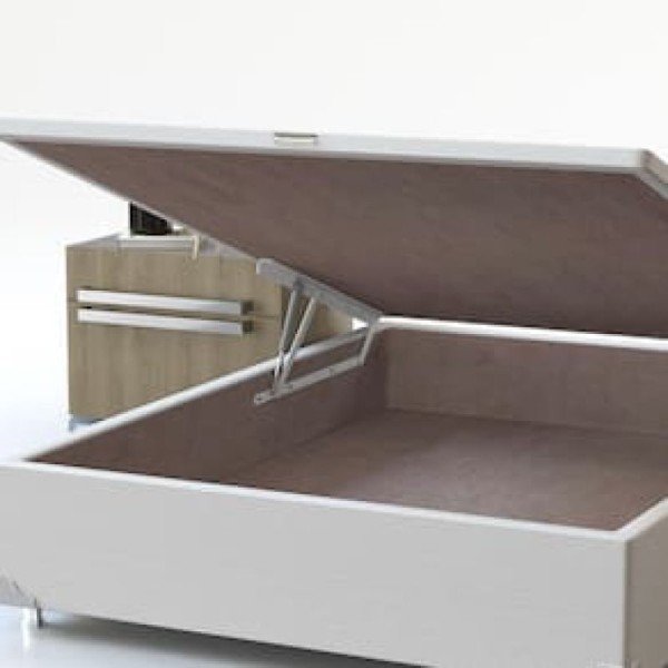 Encontraproduto.com.br - Base Box para Colchão de Casal Probel Classic com Baú 40x138x188cm - Branco