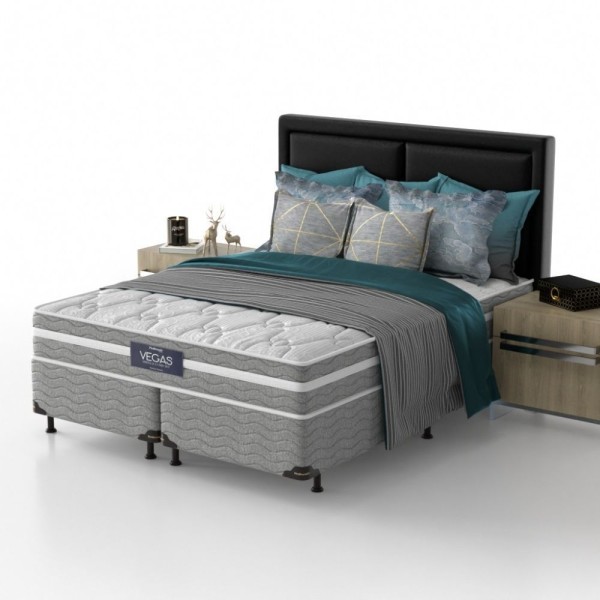 Encontraproduto.com.br - Conjunto Box Queen Mola Ensacada Prodormir Vegas Comfort