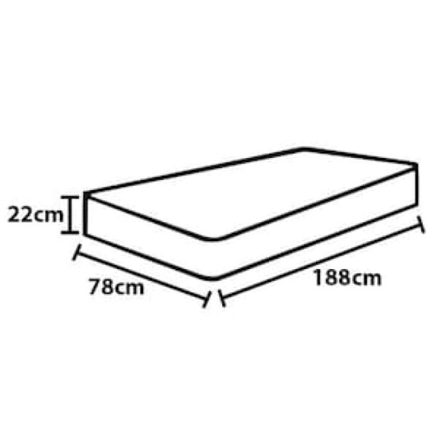 Encontraproduto.com.br - Colchão de Solteiro Probel Guarda Costas Próintense DF Espuma D33 22x78x188cm - Bege/Marrom