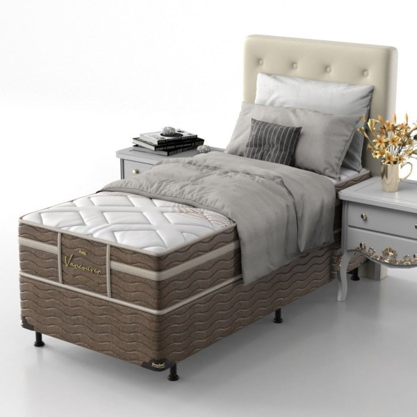 Encontraproduto.com.br - Conjunto Box Solteiro Mola Ensacada Probel Vancouver