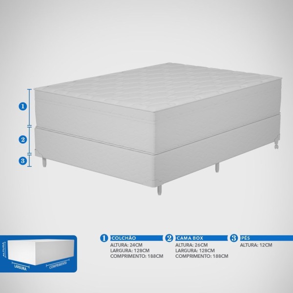 Encontraproduto.com.br - Conjunto Box Viúva Mola Ensacada Probel Sigma Plus