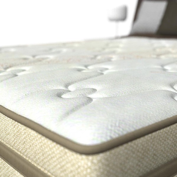 Encontraproduto.com.br - Colchão de Casal Probel Arezzo com Pillow Euro e Molas Ensacadas Individualmente 26x188x138cm - Bege e Branco