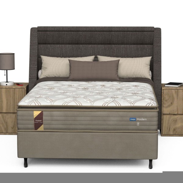 Encontraproduto.com.br - Conjunto Box Viúva Mola Probel Modern (128x188x32cm)