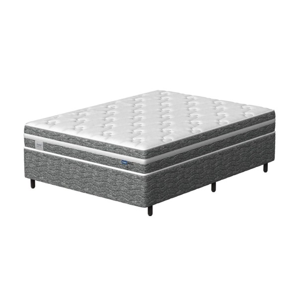 Encontraproduto.com.br - Conjunto Box Viúva Mola Ensacada Prodormir Akira (128x188x46cm)