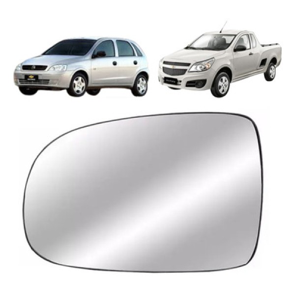 Encontraproduto.com.br - VIDRO RETROVISOR LE (C/BASE) / GM CORSA 03-12 / SPJ EB111