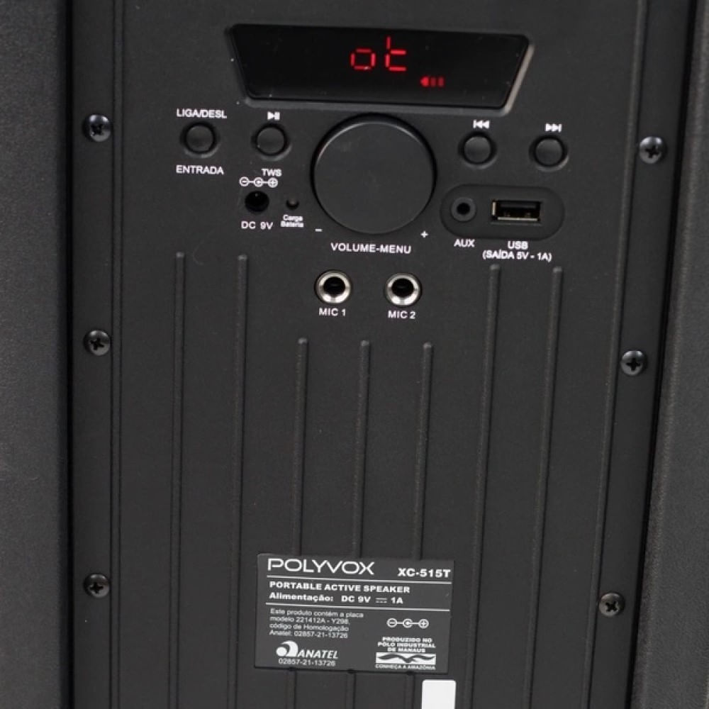Encontraproduto.com.br - Caixa de som Amplificada 600W XC-515T Polyvox