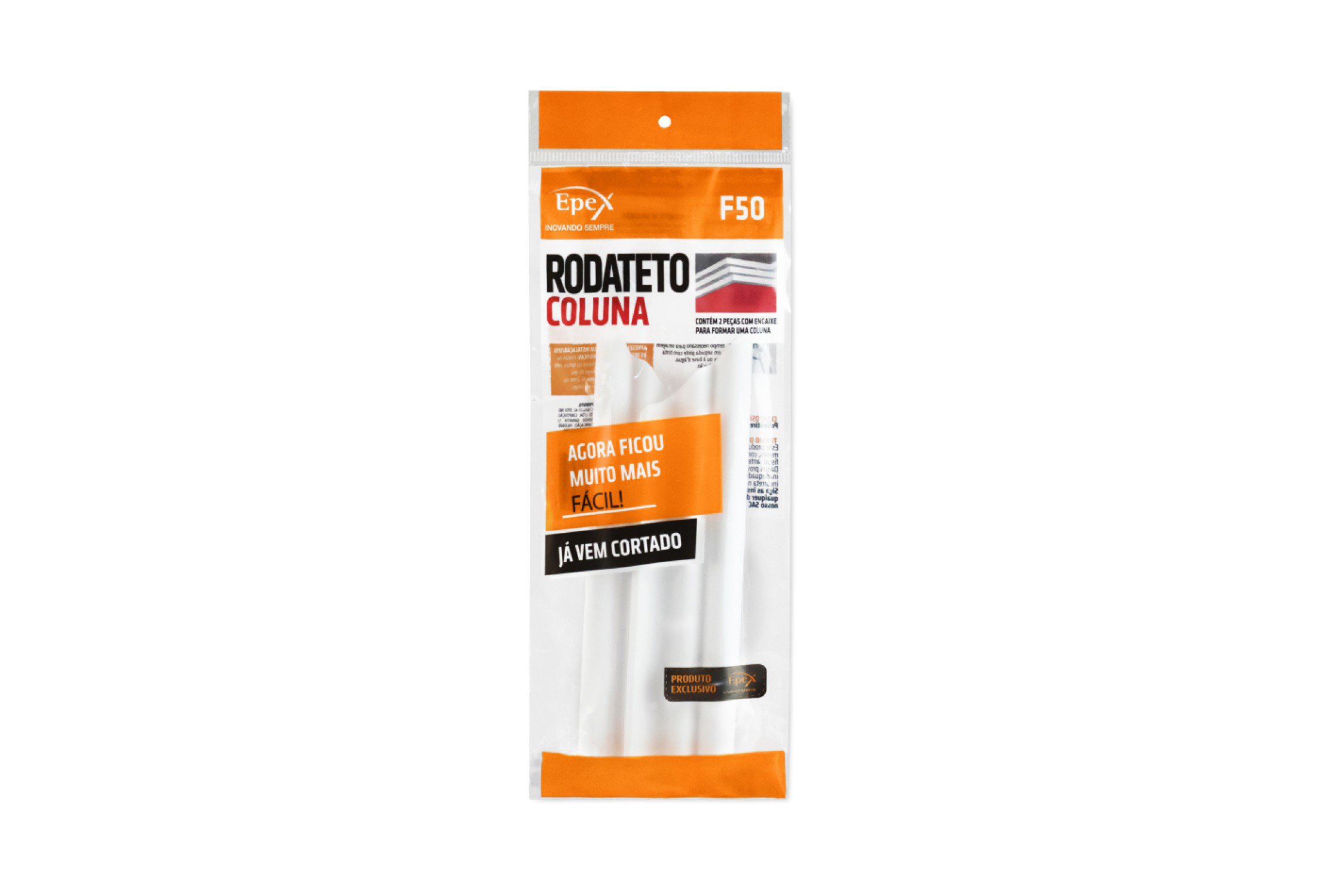 Encontraproduto.com.br - Roda Teto de Poliestireno Epex F50 24cm Pacote com 2 Unidades