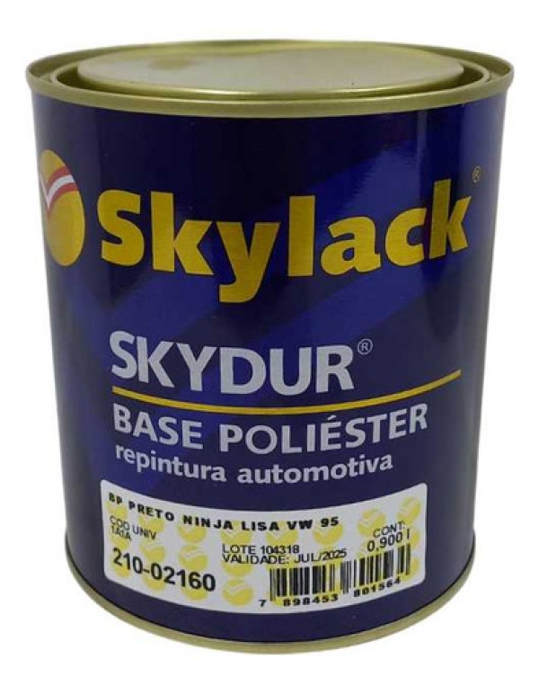 Tinta Pronta Poliuretano Skylack Preto Ninja Vw 95 675ml