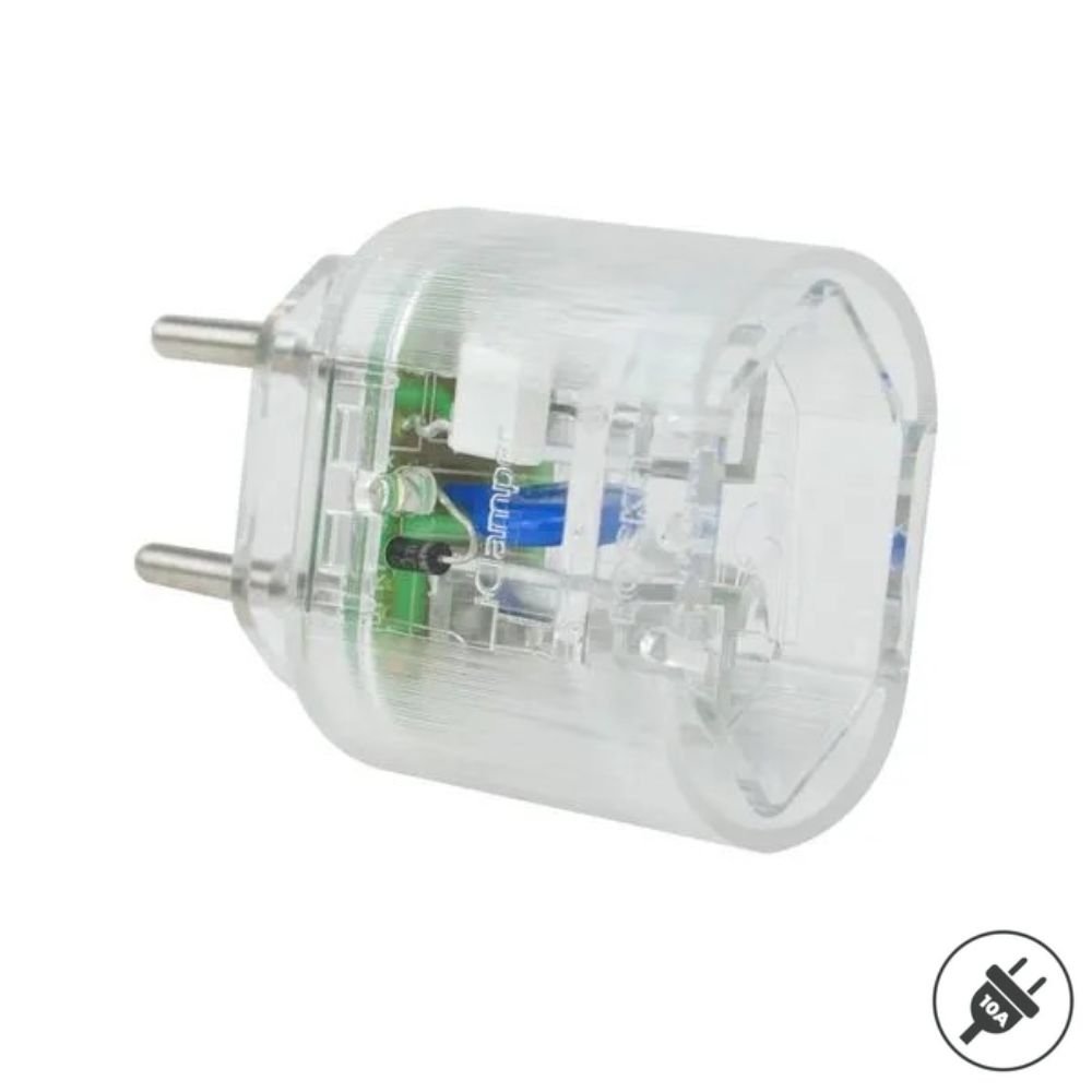Encontraproduto.com.br - Protetor DPS Contra Raios E Surtos Elétricos Pocket 2 Pinos 10A Clamper