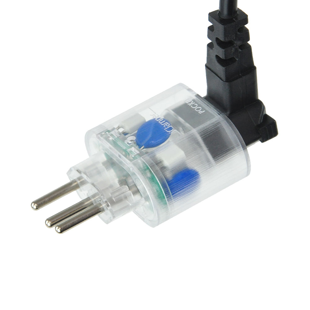 Encontraproduto.com.br - Protetor contra surtos (DPS) - 127/220 volts - 10 amperes - 1 tomada - 3 pinos - iCLAMPER Pocket 3P 10A - KIT 10 UNIDADES