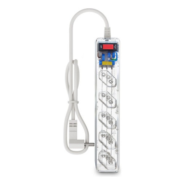 Filtro de linha com protetor contra surtos (DPS) - 127/220 volts - 10 amperes - 5 tomadas - 3 pinos - iCLAMPER Energia 5 - LCF