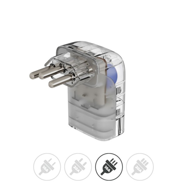 Encontraproduto.com.br - Protetor contra surtos (DPS) - 127/220 volts - 10 amperes - 1 tomada - 3 pinos - iCLAMPER Pocket Fit 3P 10A