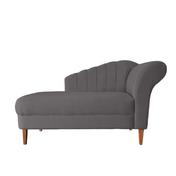 Encontraproduto.com.br - Kit Recamier Divã Olivia 160cm + 02 Poltrona Decorativa Olivia Suede Cinza - Am Interiores