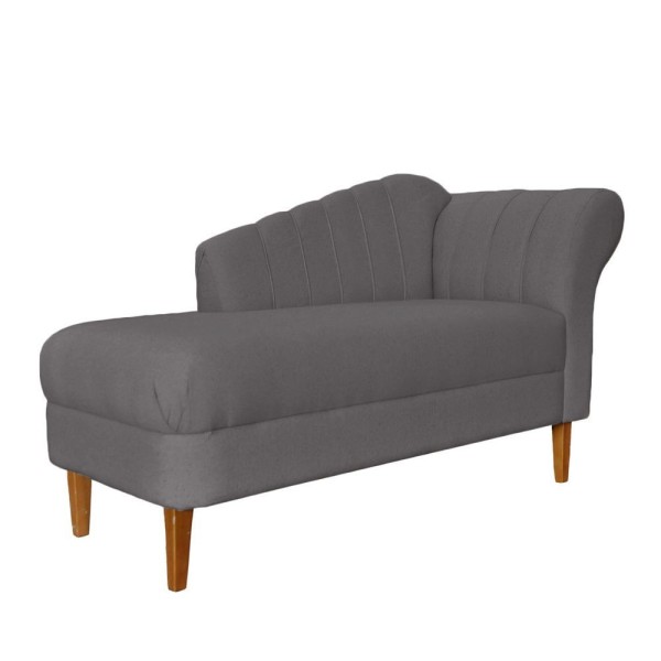 Encontraproduto.com.br - Kit Recamier Divã Olivia 160cm + 02 Poltrona Decorativa Olivia Suede Cinza - Am Interiores
