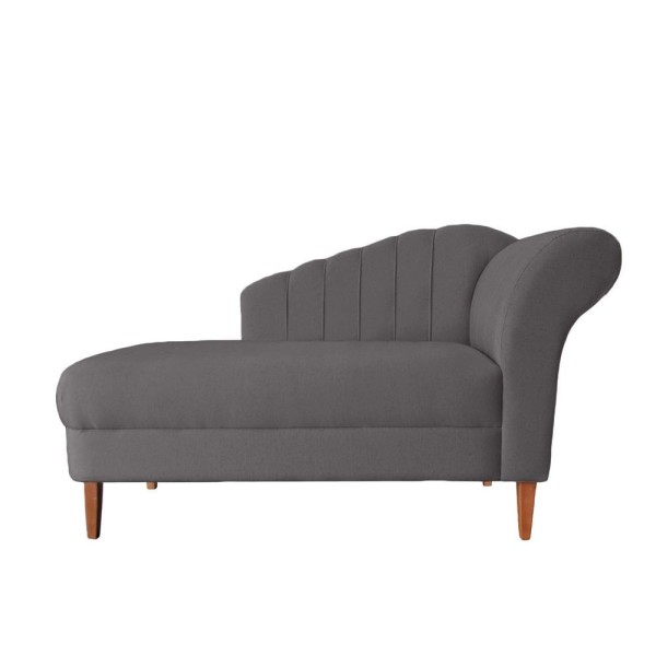 Encontraproduto.com.br - Kit Recamier Divã Olivia 160cm + 02 Poltrona Decorativa Olivia Suede Cinza - Am Interiores