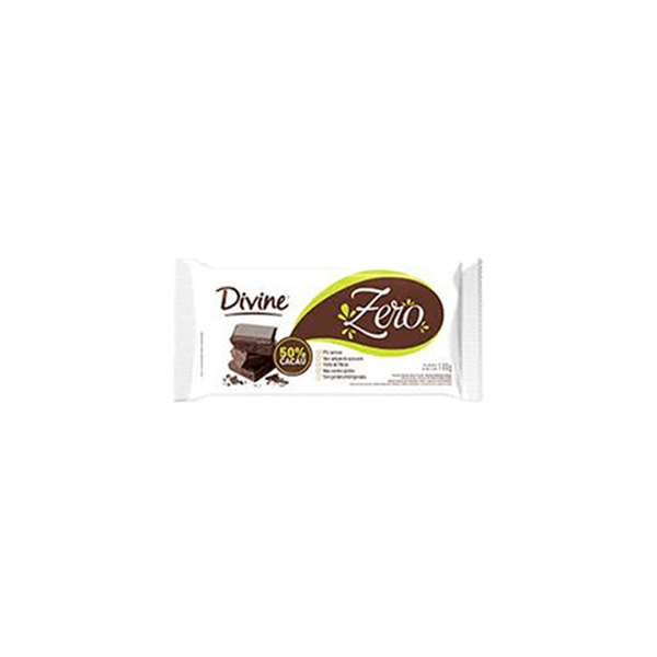 Encontraproduto.com.br - Kit C/10 Chocolates 50% Cacau 100g Divine Zero Açucar