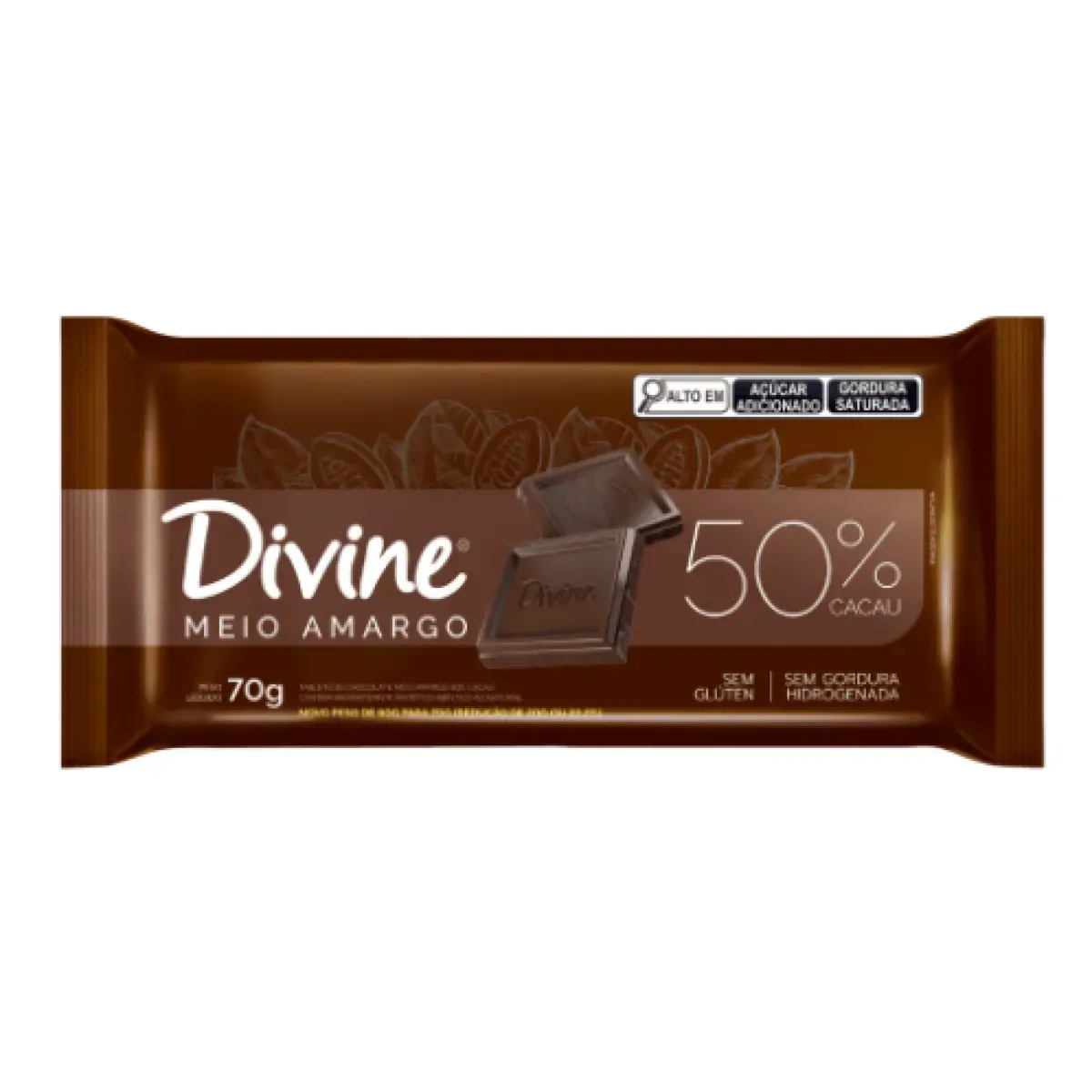 Chocolate Divine + Cremoso Meio Amargo 70g