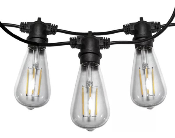 Varal Para 10 Lâmpadas Bivolt Externo IP65 5 Metros E27 Pix