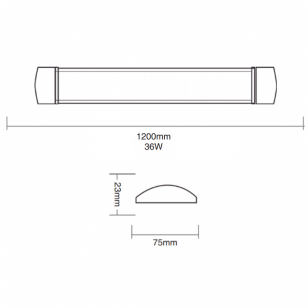 Encontraproduto.com.br - Luminária de Led Pix Sobrepor Linear 36W 120cm Slim Bivolt