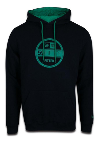 Moletom New Era Basico Sazonal Masculino - Preto e Verde