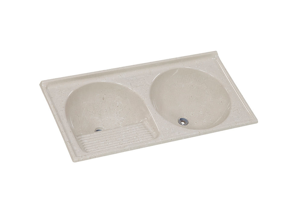 Encontraproduto.com.br - Tanque Rorato Sintetico Duplo 35lt 110x 55cm Travertino