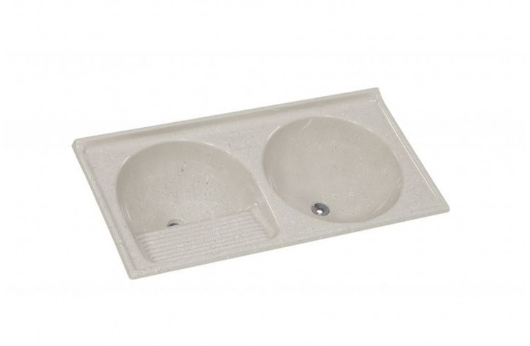 Encontraproduto.com.br - Tanque Rorato Sintetico Duplo 35lt 110x 55cm Travertino