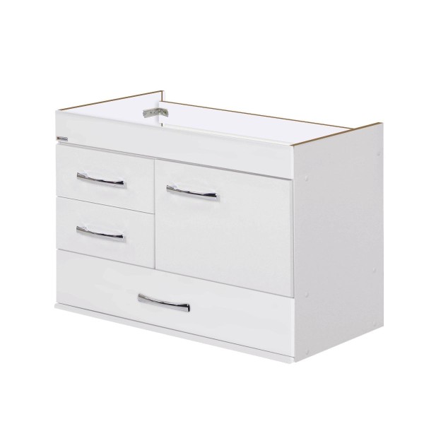 Encontraproduto.com.br - Toucador Mônaco Suspenso 2 Gavetas/Gavetão 79.5cm Branco Aj Rorato