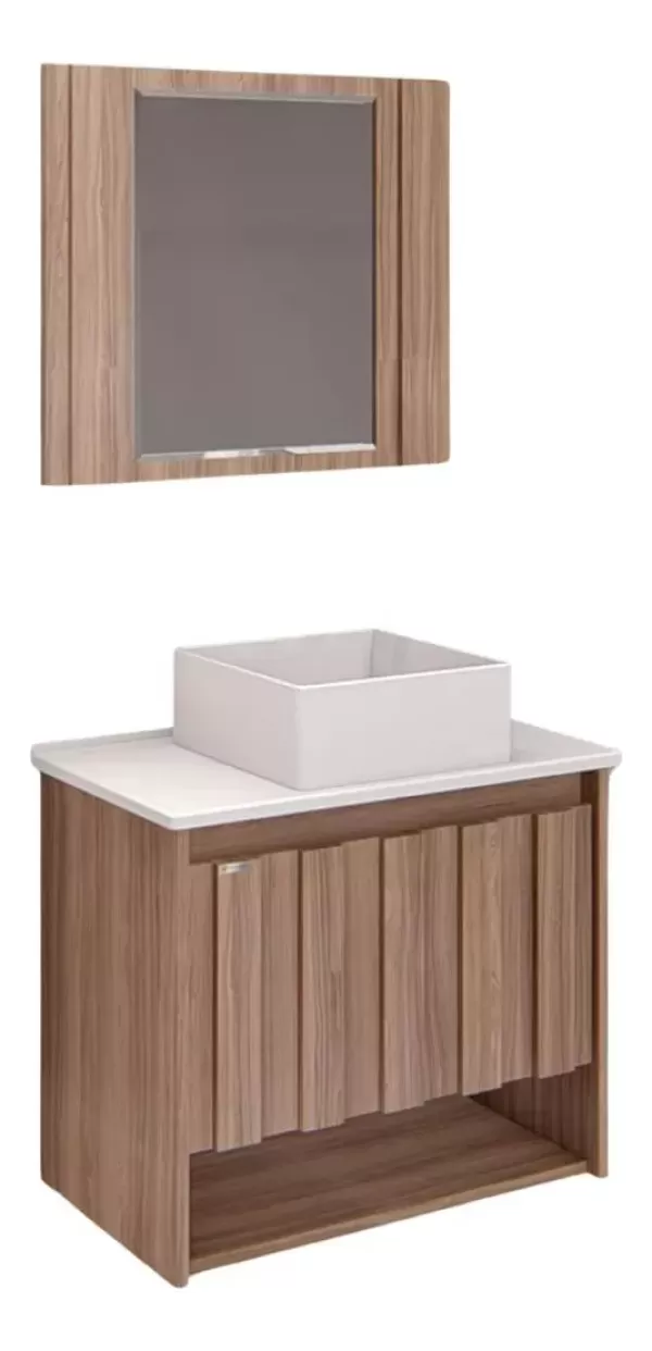 Kit Gabinete Treviso Creta Com  Pia 63CM A.J Rorato