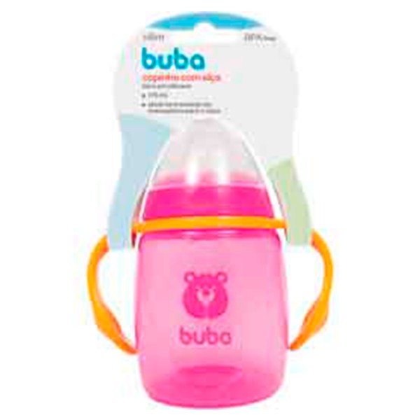 Encontraproduto.com.br - Copo com Alça 300ml - Rosa - Buba