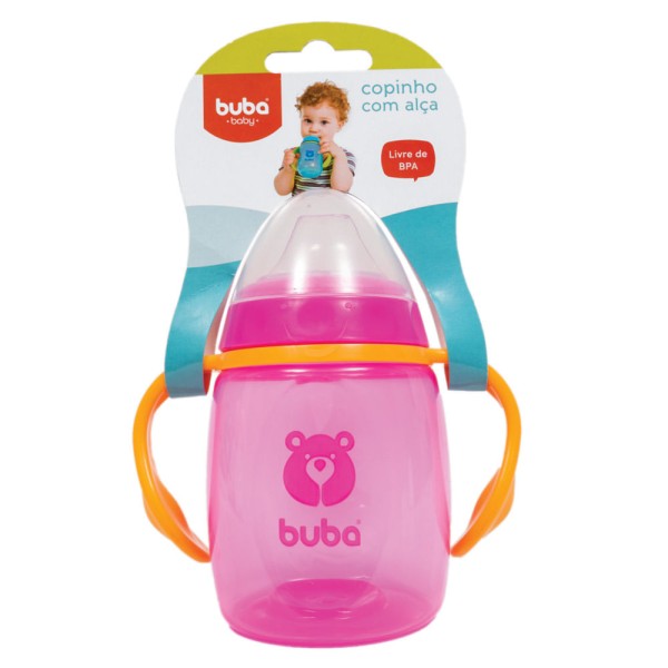 Encontraproduto.com.br - Copo com Alça 300ml - Rosa - Buba