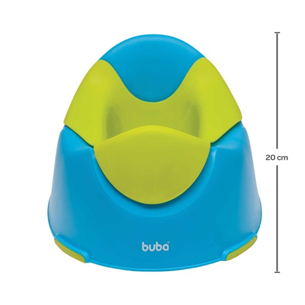 Encontraproduto.com.br - Troninho Infantil Para Bebê A Partir de 12 Meses Recipiente Removível Penico Azul e Verde Buba