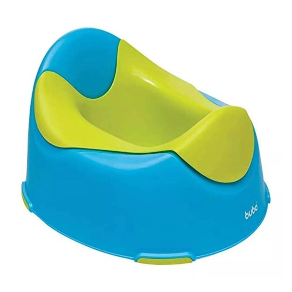Encontraproduto.com.br - Troninho Infantil Para Bebê A Partir de 12 Meses Recipiente Removível Penico Azul e Verde Buba