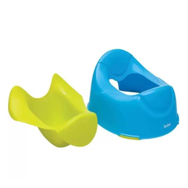 Encontraproduto.com.br - Troninho Infantil Para Bebê A Partir de 12 Meses Recipiente Removível Penico Azul e Verde Buba