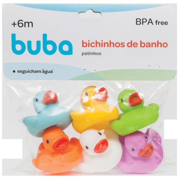Patinho para Banho 6un Colorido (6m+) - Buba