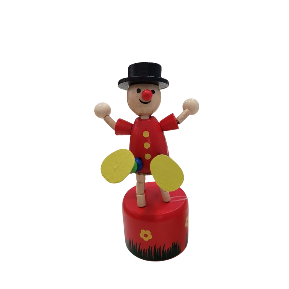 Encontraproduto.com.br - Bonecos Articulados de Madeira Palhaço - Wellmix