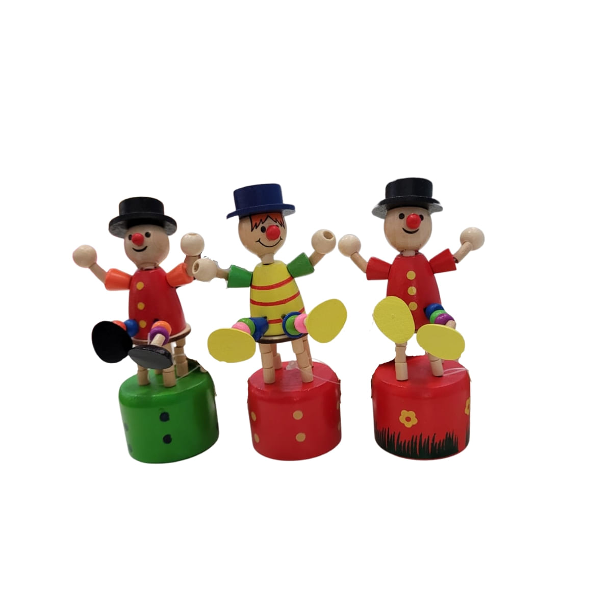 Encontraproduto.com.br - Bonecos Articulados de Madeira Palhaço - Wellmix