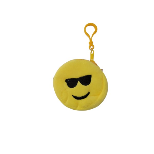 Encontraproduto.com.br - Chaveiro Porta Moeda Emoji Divertido Smile - Wellmix