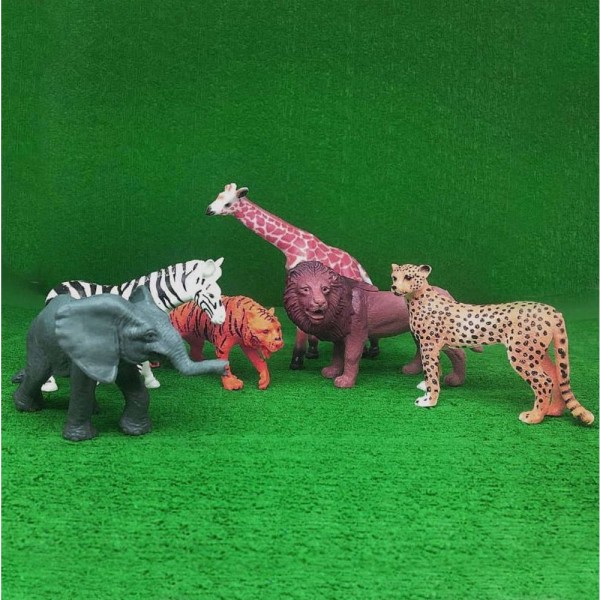 Encontraproduto.com.br - Kit Animais Da Savana Com 6 Peças - Wellkids