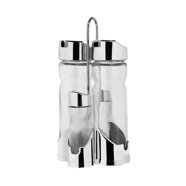 Encontraproduto.com.br - Jogo Wellmix 4 Pe As Galheteiro Com Suporte Pl Stico 160/40ml (MP)