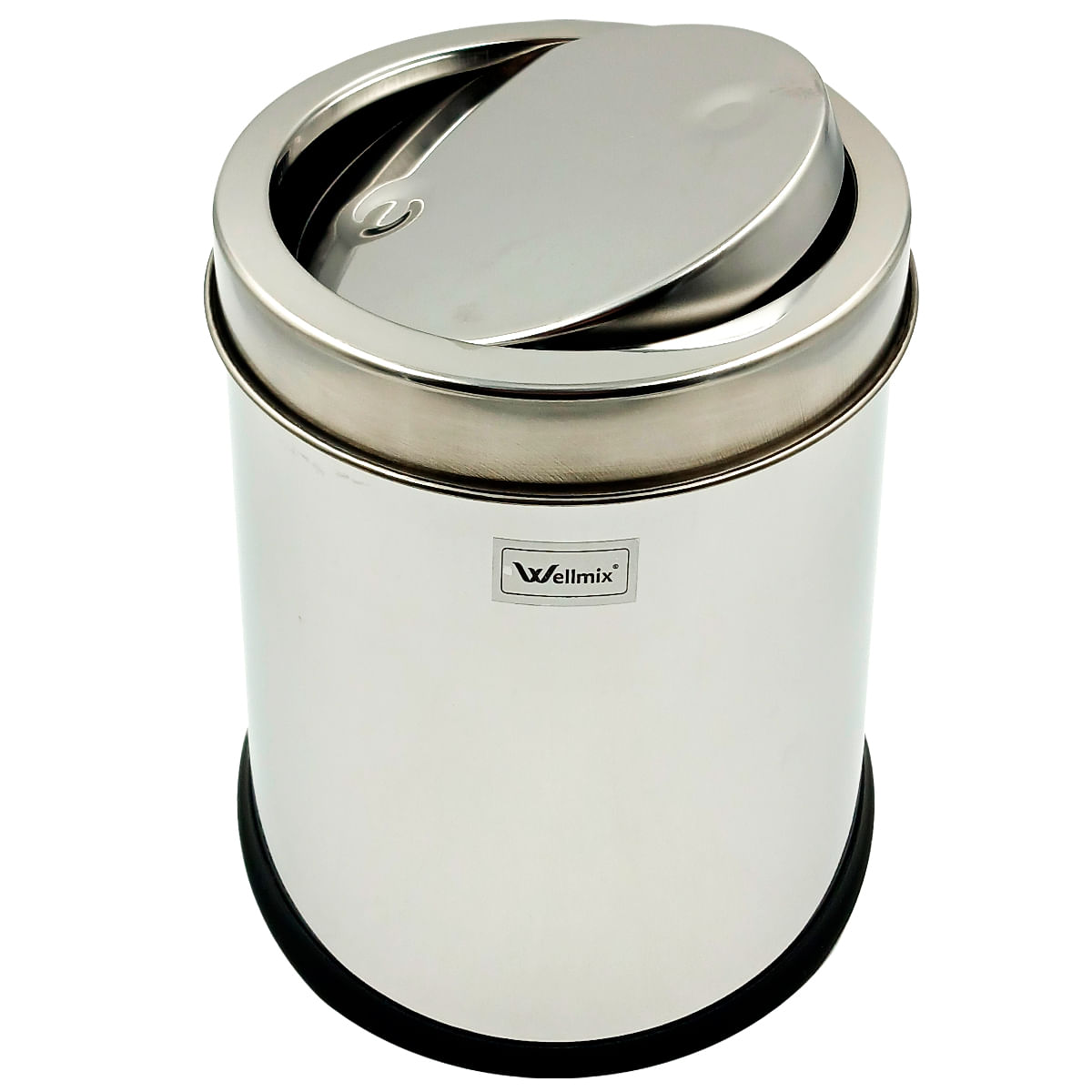 Encontraproduto.com.br - Lixeira C/ Tampa Basculante 5L em Aço Inox Wellmix