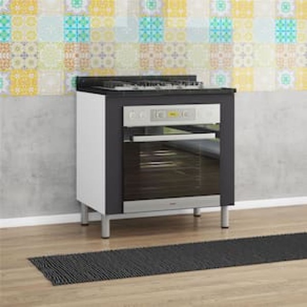 Encontraproduto.com.br - Balcão para Forno e Cooktop Bartira Rubi com 4 Bocas - 80,1cm de largura