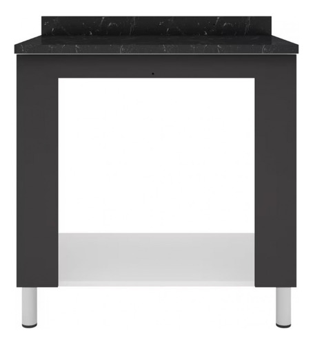 Encontraproduto.com.br - Balcão Para Forno E Cooktop Rubi Com 5 Bocas Bartira Grapia Platinum