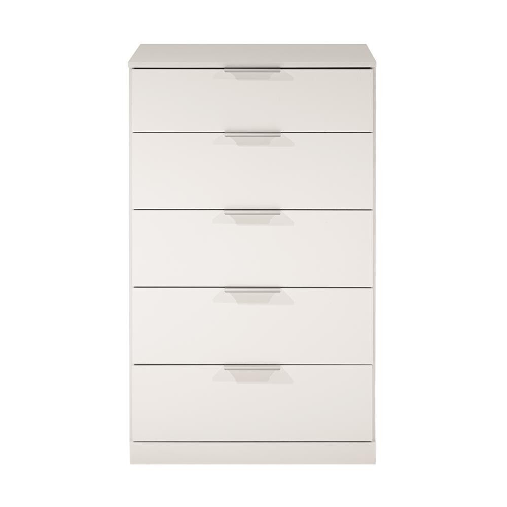 Encontraproduto.com.br - Cômoda Versatti Com 5 Gavetas Bartira Branco