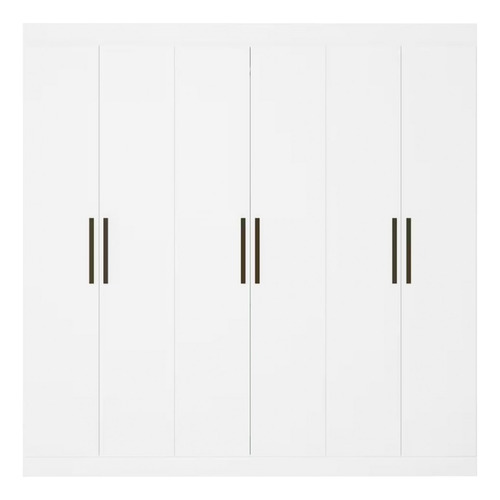 Encontraproduto.com.br - Guarda-roupa Casal Bartira Ville Com 6 Portas E 2 Gavetas Cor Café