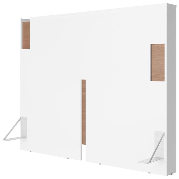 Encontraproduto.com.br - Cabeceira para Cama Box Casal e Queen Bartira Diplomata com Revestimento em Finish Foil Branco/Avelã