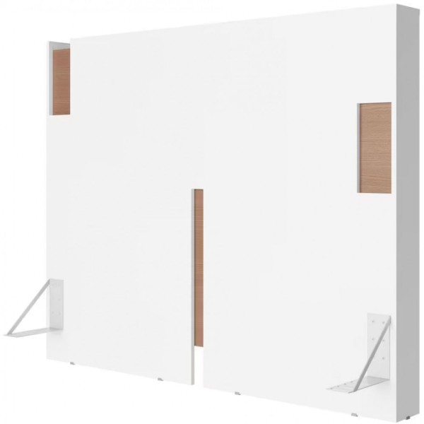 Encontraproduto.com.br - Cabeceira para Cama Box Casal e Queen Bartira Diplomata com Revestimento em Finish Foil Branco/Avelã