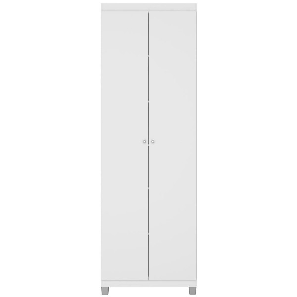 Encontraproduto.com.br - Armário Multiuso Bartira Gigante com 2 Portas e 5 Prateleiras Branco Fosco
