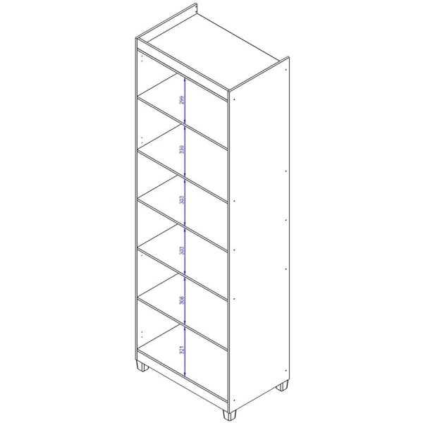 Encontraproduto.com.br - Armário Multiuso Bartira Gigante com 2 Portas e 5 Prateleiras Branco Fosco